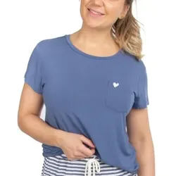Missya Softness Modal T-shirt Blau Modal Small Damen
