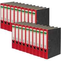 Elba Recycling-Ordner A4, Wolkenmarmor, 5 cm schmal, rot, 20
