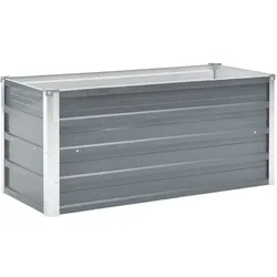 vidaXL Garten-Hochbeet Verzinkter Stahl 100x40x45 cm Grau