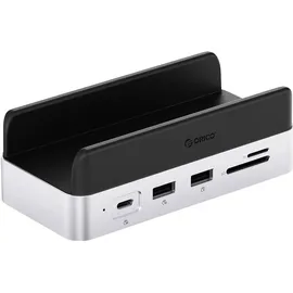 ORICO USB-C® Dockingstation VS10 Mini Dock Desktop Stand integrierte Halterung, integrierter Kartenleser, M.2 SSD Steckplatz