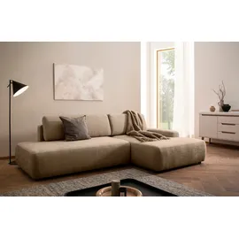 Home Affaire »TORGE, Schlafsofa Cord, Samtvelours u. Strukur fein, Couch in L-Form« Schlaffunktion und Bettkasten, Liegefläche: 210x125 cm, neues Design
