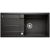 Blanco Metra XL 6 Silgranit Schwarz 1000 x 500 mm Drehknopfventil