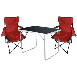3-tlg Camping Set Gartenmöbel Campingtisch  2 Campingstuhl Klappstuhl