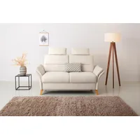 2-Sitzer HOME AFFAIRE "Westerland", beige (creme), B:166cm H:90cm T:89cm, 100% Polyester, Sofas, Federkern-Polsterung. wahlweise mit Armlehnfunktion