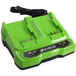 Greenworks 24V Doppellader Akku Ladegerät 4 Ah