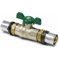 Pipetec Press- DVGW Kugelhahn Alu-Verbundrohr 20 x 2 mm