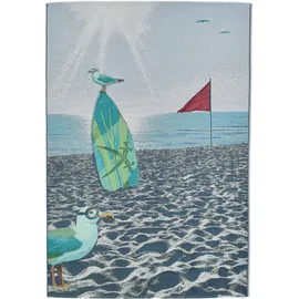 Sansibar »Rantum Beach SA-021« rechteckig 5 mm Höhe Flachgewebe, modernes Design, Strand & Surfboard, Outdoor geeignet