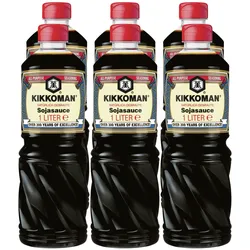 Kikkoman Soja Sauce 1 Liter, 6er Pack