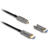 Delock Aktives Optisches 5 1 HDMI Kabel 8K 60 Hz 20 m (20 m, HDMI), Video Kabel