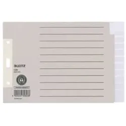 LEITZ Register A5 quer blanko grau 12260085 Papier 12tlg.