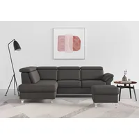 sit&more Ecksofa Arngast L-Form, inklusive Kopfteilverstellung und Federkern braun