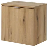 [en.casa] Waschtischunterschrank Skelbolu 60x60x40 cm Eicheoptik [en.casa]
