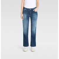 MAC Straight Leg Jeans, im Destroyed-Look Modell 'Laura', Blau,