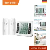 Kühlschrank Thermometer mit 2 Sensoren und Temperaturalarm für optimale Lagerung