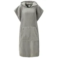 Badeponcho OTTO HOME "Miia, Surfponcho ideal für Sauna, Spa & im Urlaub" Gr. S, grau, S/M, Microfaser, Hausmäntel, weich und kuschelig, plüsch, Unisex, für Damen und Herren