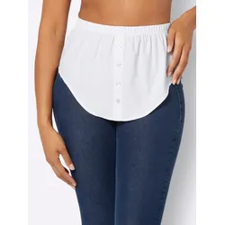 Klassische Bluse CASUAL LOOKS, Damen, Gr. 1 = 36-40, weiß, 50% Baumwolle, 50% Polyester, unifarben, ohne Ärmel, Blusen