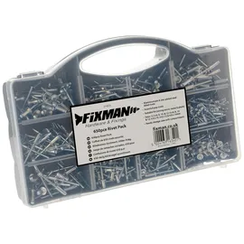 FIXMAN 514633 Blindnieten-Sortiment 650-tlg, Grey