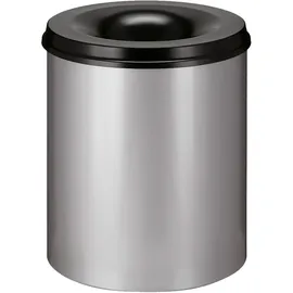 V-Part Feuerlöschender Papierkorb 80 l Grau/Schwarz