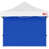 MasterCanopy 3 x 3 m Seitenteil/Seitenwand ohne Fenster für Pavillon Faltpavillon, Windfest Wasserdicht, Blau