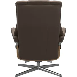 Stressless Stressless® Relaxsessel »Mayfair« Set, Relaxsessel mit Hocker, mit Hocker, mit Cross Base, Größe S, M & L, Holzakzent Eiche braun
