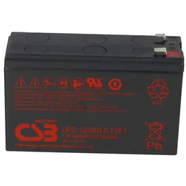 CSB AGM Bleiakku 12V 7Ah UPS123606 F2F1 extrem hochstrom Akku