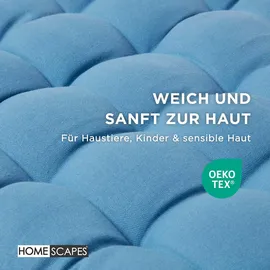 Homescapes Bankauflage 108 x 42 x 5 cm blau 2 St.