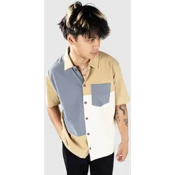 Fat Moose Christopher Block Hemd khaki / dusty blue / ecru Gr. XL