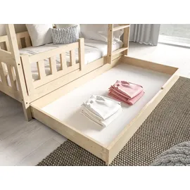 masseno Etagenbett SIMBA 80 x 160 cm Kiefer massiv braun