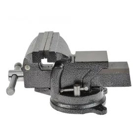 tooltek GEKO | Schraubstock, mit Amboss, 125mm Spannweite, Tischschraubstock drehbar 360
