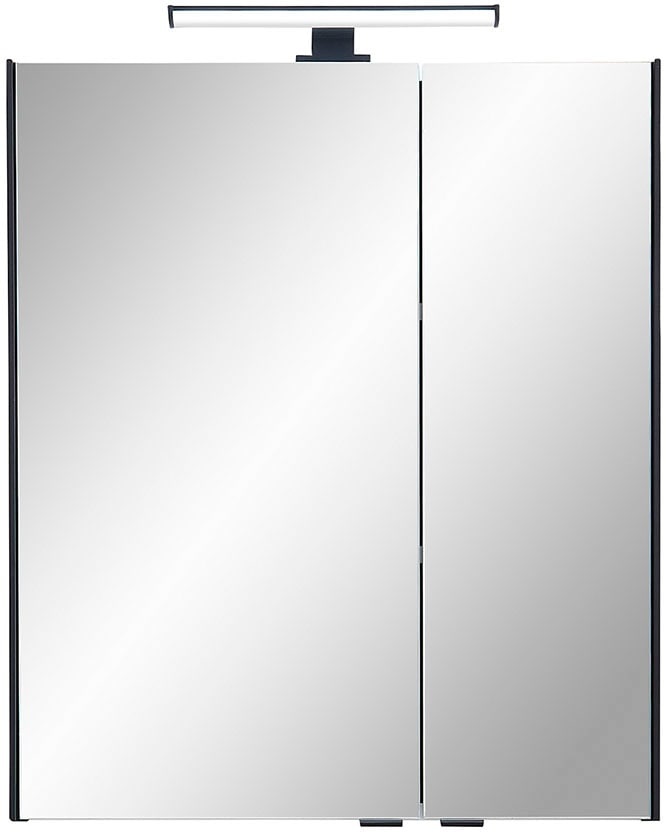 Saphir Badezimmerspiegelschrank »Quickset 395 Badschrank, 2 Spiegeltüren, 2 Einlegeböden, 60 cm breit« Saphir Riviera Eiche quer NB