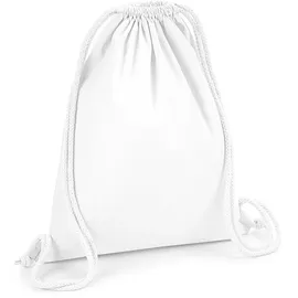 Westford Mill Premium Bio Baumwoll Turnbeutel Sportbeutel W260 white 37 x 46 cm
