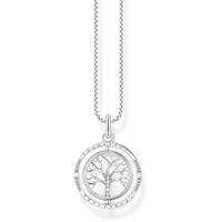 Thomas Sabo Kette mit Anhänger Tree of Love Silber 925 Geschwärzt