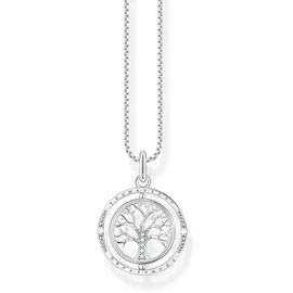Thomas Sabo Kette mit Anhänger Tree of Love Silber 925 Geschwärzt