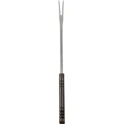 Fonduegabel SWISSMAR, silber (silber, braun), 6 tlg., Edelstahl, Holz, Essgabeln, Edelstahl, Kunstholz