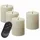 unique candles LED Kerzenset UNIQUE 15 cm 4 St. beige