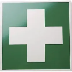 Rettungszeichen E003, "Erste Hilfe", 200x200mm, DIN 4844, 8001021, Aluminium