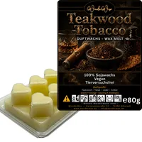 WonderWax Duftwachs Wax Melts für Duftlampe, 6 Herzen Duftmelt Wachsmelt Sojawachs Duftwachs Würfel für Raumdüfte, Wachs Duftöl Winter Indoor Schmelzen für Aromalampe Teakwood Tobacco