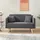 [en.casa] Sofa Midt Cord 132 x 70 x 81 cm Grau mit Kissen