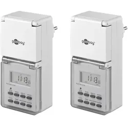 Wentronic Goobay 55545, Tages-/Wochenzeitschaltuhr, Weiß, Digital, LCD, Tasten,