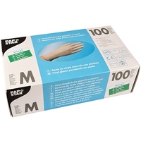 PAPSTAR 100 Handschuhe, Vinyl gepudert transparent Größe M