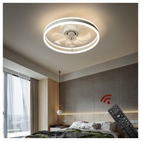 Eurohandisplay Deckenventilator Deckenventilator LED Beleuchtung Deckenlampe Fernbedienung, Mit Fernbedienung einstellbar weiß