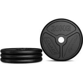 Marbo Sport Olympia Hantelscheiben-Set Gusseisen Hantelscheibe 60 kg schwarz