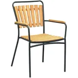 Garden Pleasure COVINA Stapelstuhl 60 x 63 x 86 cm braun/schwarz 4 St.