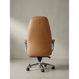 KADIMA DESIGN Chefsessel Echtleder Caramel