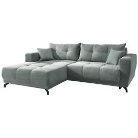 MID.YOU Eckcouch Cord 4-Sitzer Blau