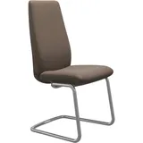 Polsterstuhl STRESSLESS "Laurel", braun (mole batick, chrom glänzend), B:53cm H:105cm T:60cm, Leder BATICK: BATICK ist ein leicht korrigiertes, durchgefärbtes und genarbtes Möbelleder, bei dem die meisten Unebenheiten und Spuren in der Regel entfernt wurden., Stühle, Polsterstuhl, High Back, Größe L, mit Beinen aus Stahl in Chrom glänzend