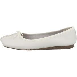 CLARKS Damen Freckle Ice Ballerinas, White White Leather, 37.5 EU