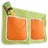 TICAA Betttasche für Hoch- und Etagenbetten in Grün-Orange | Gr.: onesize