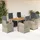 vidaXL Garten-Essgruppe 7-tlg. Grau
