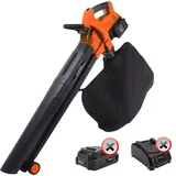 Yard Force Dual 20V Batterie Laubbläser LB C20W, 200 km/h Luftgeschwindigkeit, mit 45 l Fangsack, einfache Saug-/ Blasfunktion, ohne Akku und Ladegerät